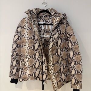 Aritzia Snake Print Puffer Jacket